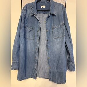 Denim Button-Up Shirt